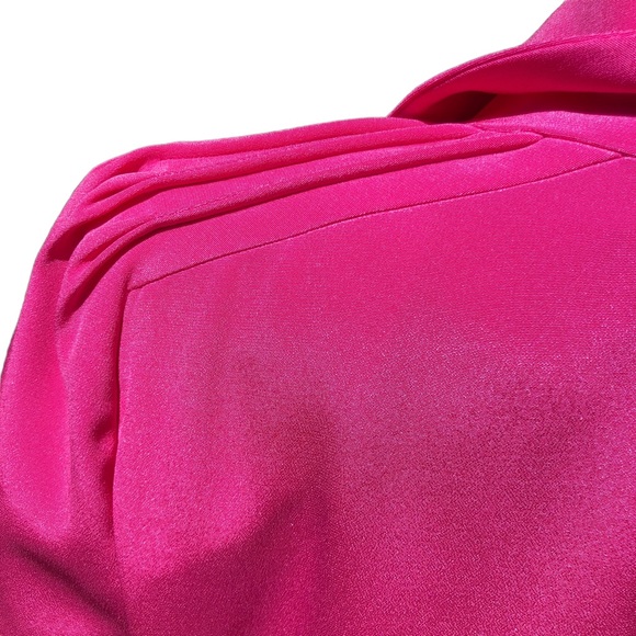 Jean Louis Scherrer bright pink blazer jacket with shoulder detailing Sz 4 - Picture 7 of 13